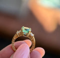POPPY: 3.00 TCW Colombian Emerald & Diamond Ring